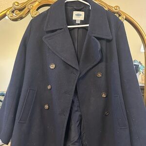 Navy Blue Double-Breasted Women’s Pea Coat